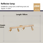 Noordse Houten Plafondlamp – Verstelbare Draaibare Spotlight