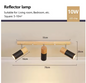 Noordse Houten Plafondlamp – Verstelbare Draaibare Spotlight