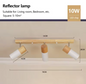 Noordse Houten Plafondlamp – Verstelbare Draaibare Spotlight