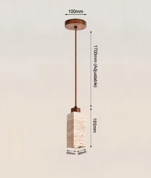 Wabi Sabi Hanglamp – Travertijn Plafondlamp