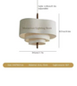 Wabi Sabi Plafondlamp – Stoffen Kroonluchter met LED E27, Japans Minimalistisch Design