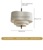 Wabi Sabi Plafondlamp – Stoffen Kroonluchter met LED E27, Japans Minimalistisch Design