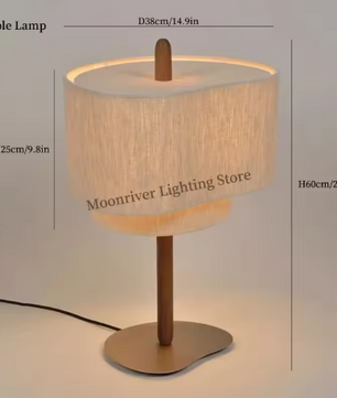 Wabi Sabi Plafondlamp – Stoffen Kroonluchter met LED E27, Japans Minimalistisch Design