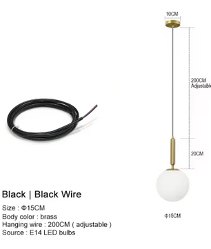 Moderne Kroonluchter – Glazen Bol LED Hanglamp voor Woonkamer, Eetkamer & Slaapkamer