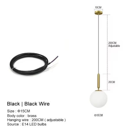 Moderne Kroonluchter – Glazen Bol LED Hanglamp voor Woonkamer, Eetkamer & Slaapkamer