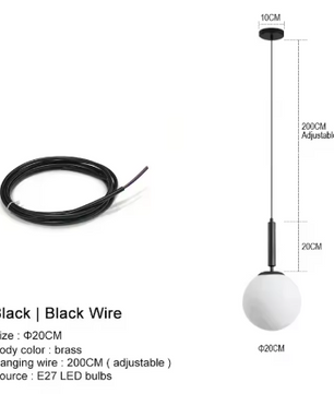 Moderne Kroonluchter – Glazen Bol LED Hanglamp voor Woonkamer, Eetkamer & Slaapkamer