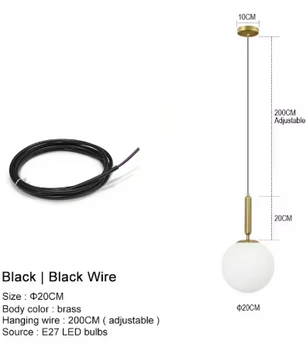 Moderne Kroonluchter – Glazen Bol LED Hanglamp voor Woonkamer, Eetkamer & Slaapkamer
