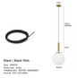 Moderne Kroonluchter – Glazen Bol LED Hanglamp voor Woonkamer, Eetkamer & Slaapkamer