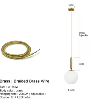 Moderne Kroonluchter – Glazen Bol LED Hanglamp voor Woonkamer, Eetkamer & Slaapkamer