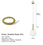 Moderne Kroonluchter – Glazen Bol LED Hanglamp voor Woonkamer, Eetkamer & Slaapkamer