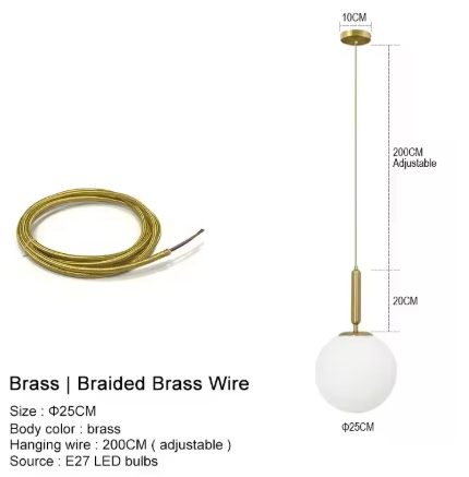 Moderne Kroonluchter – Glazen Bol LED Hanglamp voor Woonkamer, Eetkamer & Slaapkamer