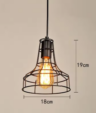 Industriële Retro Hanglamp – Vintage IJzeren Plafondlamp voor Keuken, Eetkamer & Bar