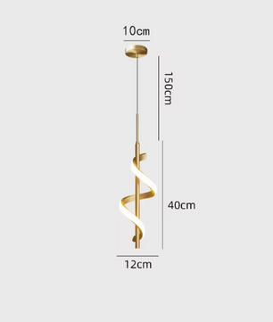 Glans LED Hanglamp – Moderne Plafondlamp of Wandlamp in het Goud of Zwart