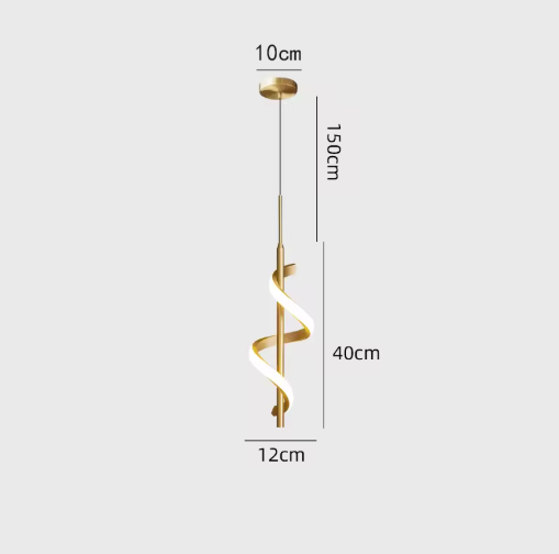 Glans LED Hanglamp – Moderne Plafondlamp of Wandlamp in het Goud of Zwart