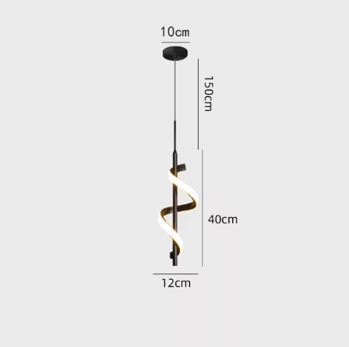 Glans LED Hanglamp – Moderne Plafondlamp of Wandlamp in het Goud of Zwart