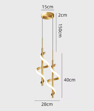 Glans LED Hanglamp – Moderne Plafondlamp of Wandlamp in het Goud of Zwart