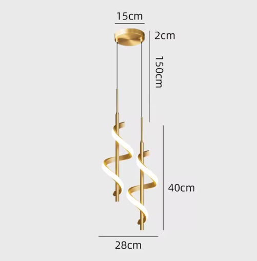 Glans LED Hanglamp – Moderne Plafondlamp of Wandlamp in het Goud of Zwart