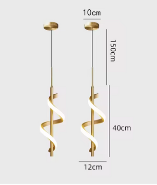 Glans LED Hanglamp – Moderne Plafondlamp of Wandlamp in het Goud of Zwart