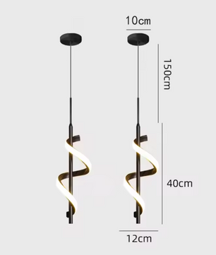 Glans LED Hanglamp – Moderne Plafondlamp of Wandlamp in het Goud of Zwart