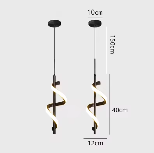 Glans LED Hanglamp – Moderne Plafondlamp of Wandlamp in het Goud of Zwart