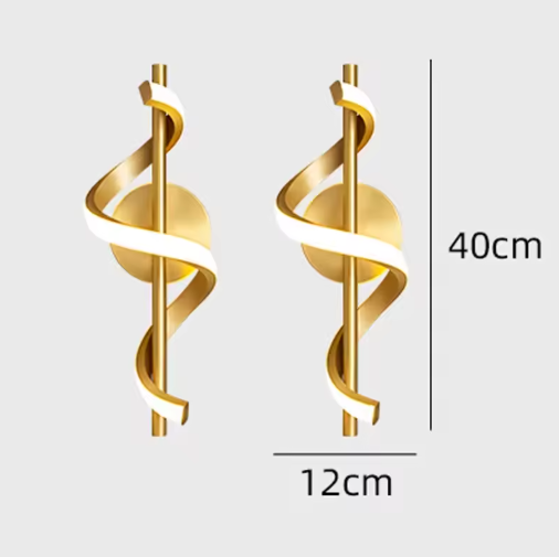 Glans LED Hanglamp – Moderne Plafondlamp of Wandlamp in het Goud of Zwart