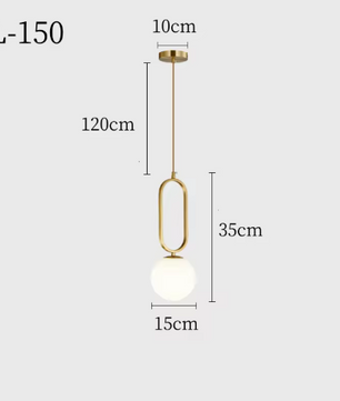 Moderne Scandinavische Hanglamp – Minimalistisch Design met Glazen Bol