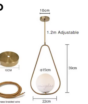 Moderne Scandinavische Hanglamp – Minimalistisch Design met Glazen Bol