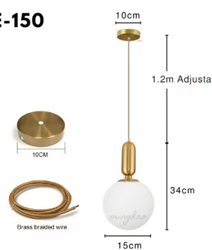 Moderne Scandinavische Hanglamp – Minimalistisch Design met Glazen Bol