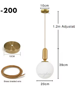 Moderne Scandinavische Hanglamp – Minimalistisch Design met Glazen Bol