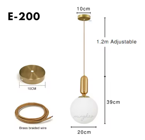 Moderne Scandinavische Hanglamp – Minimalistisch Design met Glazen Bol