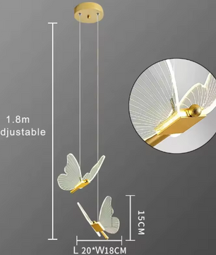 Nordic Vlinder LED Hanglamp – Moderne Plafondlamp