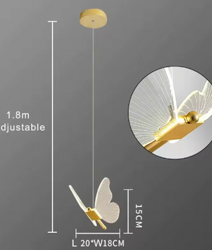 Nordic Vlinder LED Hanglamp – Moderne Plafondlamp