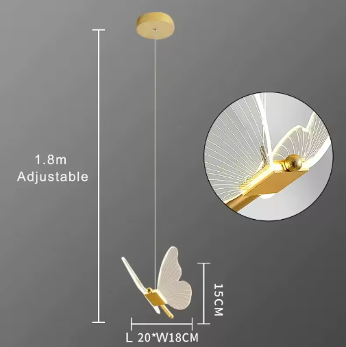 Nordic Vlinder LED Hanglamp – Moderne Plafondlamp