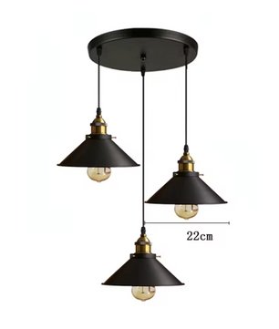 Vintage Industriële Hanglamp – Retro Loft Kroonluchter E27
