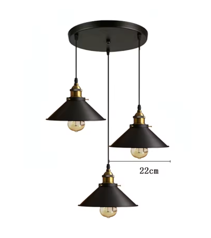 Vintage Industriële Hanglamp – Retro Loft Kroonluchter E27