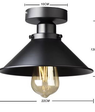 Vintage Industriële Plafondlamp – Rustiek Metalen Armatuur