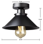 Vintage Industriële Plafondlamp – Rustiek Metalen Armatuur