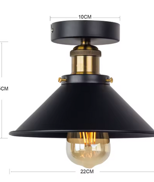 Vintage Industriële Plafondlamp – Rustiek Metalen Armatuur