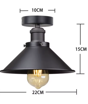 Vintage Industriële Plafondlamp – Rustiek Metalen Armatuur