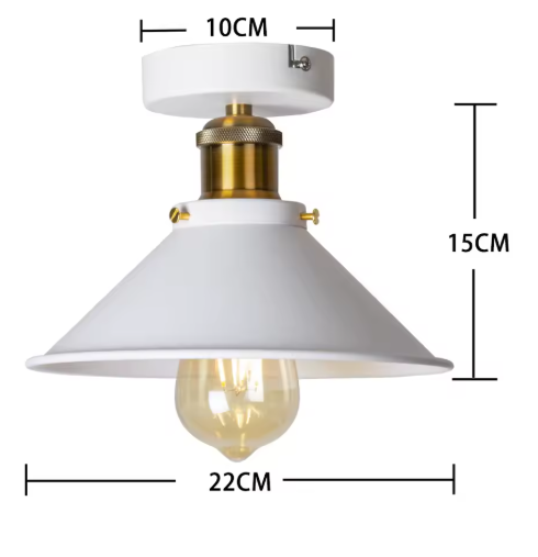 Vintage Industriële Plafondlamp – Rustiek Metalen Armatuur