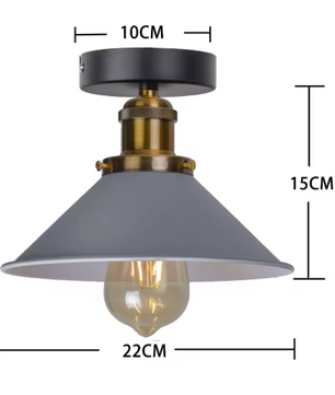 Vintage Industriële Plafondlamp – Rustiek Metalen Armatuur