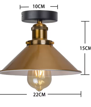 Vintage Industriële Plafondlamp – Rustiek Metalen Armatuur