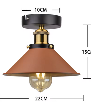 Vintage Industriële Plafondlamp – Rustiek Metalen Armatuur