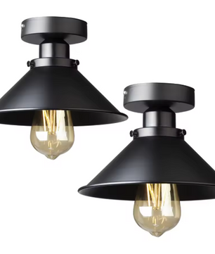 Vintage Industriële Plafondlamp – Rustiek Metalen Armatuur