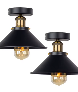 Vintage Industriële Plafondlamp – Rustiek Metalen Armatuur