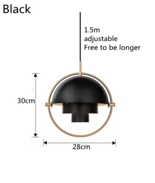 Moderne Nordic Hanglamp – Goud / Zwart / Wit