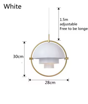Moderne Nordic Hanglamp – Goud / Zwart / Wit