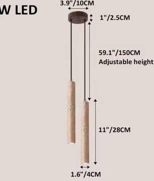 Led Hanglamp Buisvormig – Houten Plafondlamp in Japanse Stijl, Modern & Rustiek