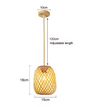 Rotan Bamboe Hanglamp – Handgeweven Natuurlijke Plafondlamp voor Woonkamer & Slaapkamer