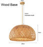 Rotan Bamboe Hanglamp – Handgeweven Natuurlijke Plafondlamp voor Woonkamer & Slaapkamer